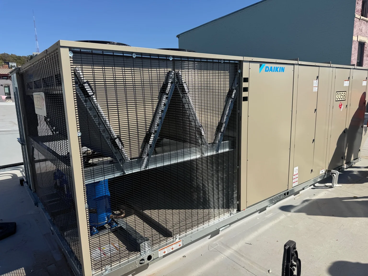 Rooftop equipment at Findlay Community Center.